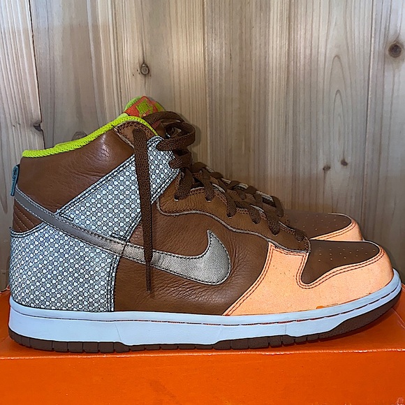 2007 Nike dunk high premium orange blaze - Picture 2 of 16